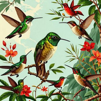 ハチドリの生態:飛行方法や食性、繁殖の特徴