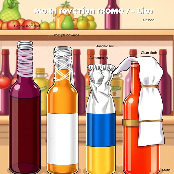 梅酒瓶の蓋代用:果実酒瓶内蓋代用